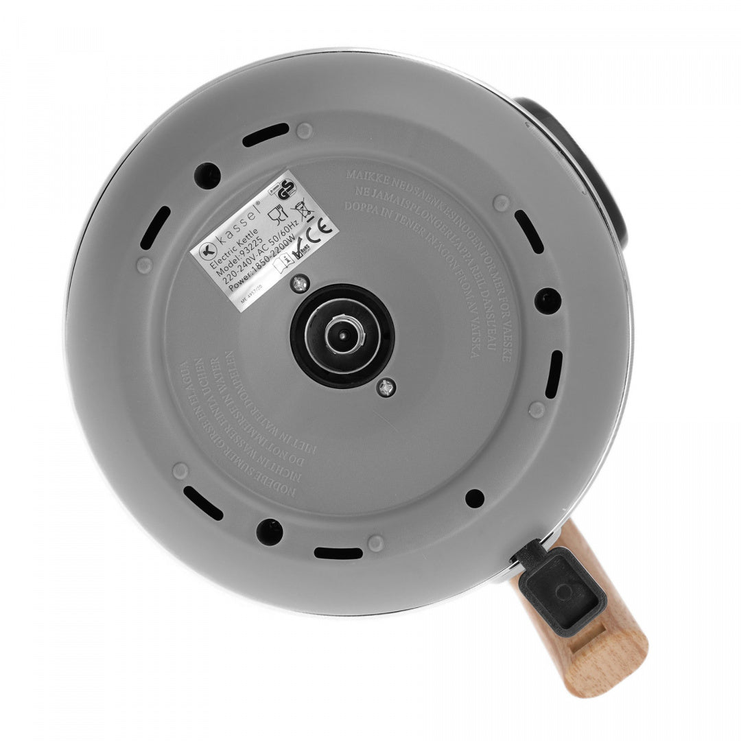 Nerūdijančio plieno elektrinis virdulys su termometru